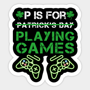 P is for playing games Sticker